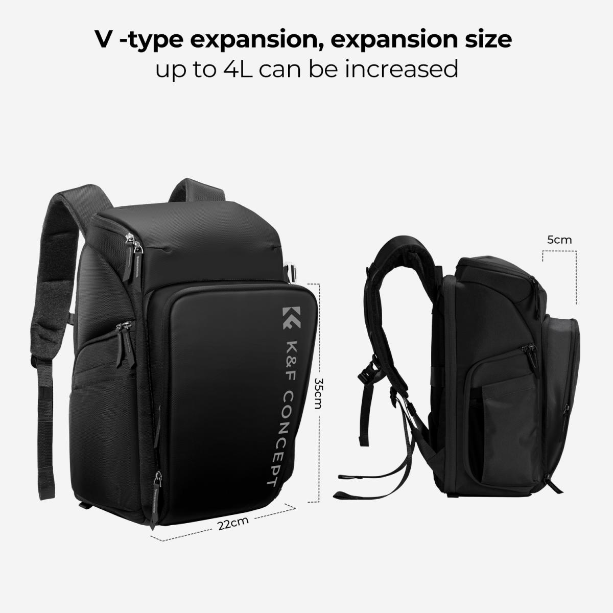 Camera Alpha Backpack Air L Black K F Concept Kentfaith