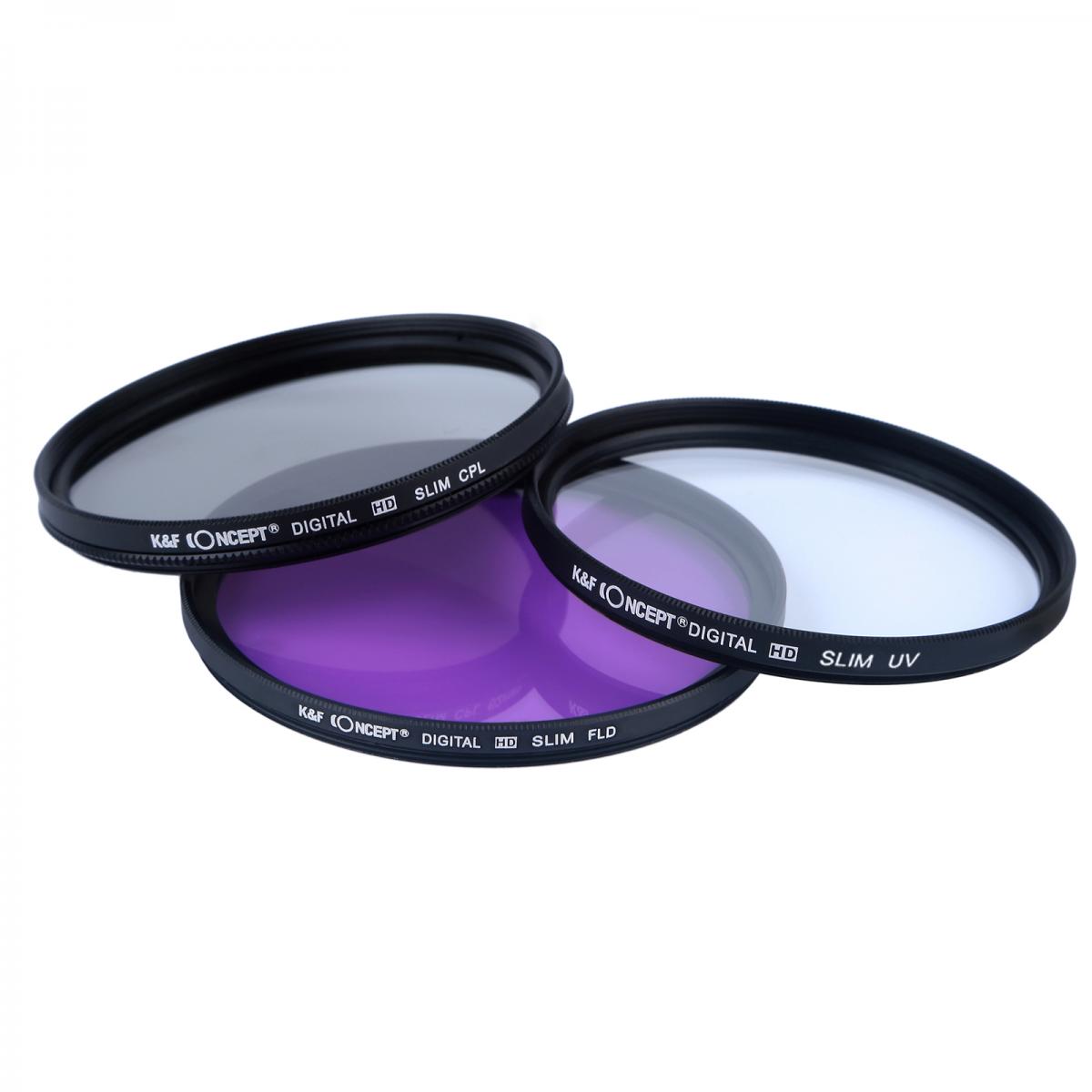 62mm Filter Set UV CPL FLD KENTFAITH