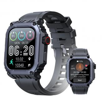 Reloj inteligente deportivo con rastreador GPS Bluetooth llama al monitor de frecuencia cardíaca / sueño de 24 horas