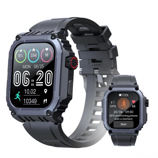 Reloj inteligente deportivo con rastreador GPS Bluetooth llama al monitor de frecuencia cardíaca / sueño de 24 horas
