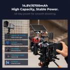 K&F CONCEPT V-Mount-batteri, 99Wh 6700mAh V-Mount-batteri med PD 100W USB-C hurtigopladning, med dobbelt D-TAP/A/USB-C/DC/TFT-display/nødlys til kamera, videokamera, skærm, videolampe