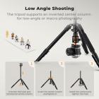 K&F Concept Kamerastativ 192 cm Aluminium – 360° Kuglehoved, 8 kg Belastning, Aftagelig Monopod, Mobilholder til iPhone/Smartphone, O275A5+BH-36