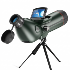 Spotting Scope med 4K kamera og stativ, kraftfuldt teleskop med 30MP HD foto/video, 3" display til fuglekiggeri, måne og stjerner