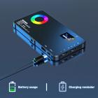 Portable power bank & RGB LED video light, 2500K-9000K adjustable color temperature, 24 light effects, CRI95+, built-in battery, suitable for camera and photography