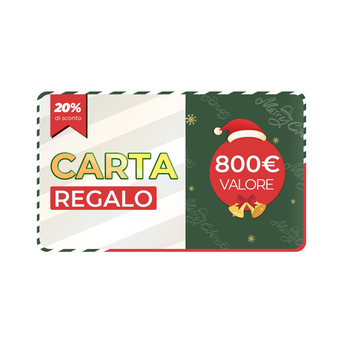 Offerta lampo: 720€ per un buono regalo da 800€, utilizzabile con i codici voucher