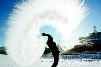 冬の面白い写真の撮影