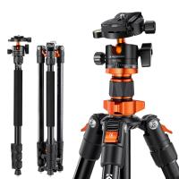 62,2''/158 cm Trépied Appareil Photo en Aluminium, Trépied Photo Voyage Portable avec Rotule Métal 360° et Monopode Amovible, Prise de Vue Multi-angles K254A1 (SA254M1)
