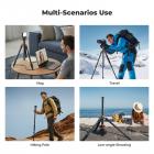 Trépied Appareil Photo en Aluminium Polyvalent 200 cm (79"), Trépied Caméra à Colonne Inversable avec Monopode Détachable - Idéal pour Studio | Pliée: 49 cm