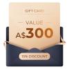 Flash sale: A$255 for A$300 gift certificate, can use with coupon codes