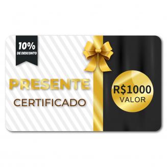 Venda instantânea: vale-presente de R$ 900 por R$ 1000, pode ser usado com códigos de cupom