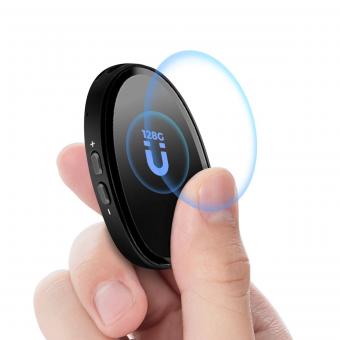 128GB Mini Grabadora de Voz, Grabadora de Audio Magnética Activada por Voz con Reducción de Ruido IA, Altavoz Integrado, Batería de Larga Duración para Reuniones, Clases y Entrevistas, Kentfaith