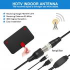 Внутренняя телевизионная антенна Цифровая HDTV 4k 1080p ATSC Стандарт 20-50 миль с USB-усилителем 21 * 12см