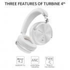 Bluedio T4S Bluetooth-наушники с активным шумоподавлением - белый