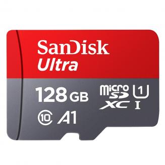 Карта памяти Sandisk Ultra 128 ГБ MicroSDXC UHS-I, C10 U1 A1, до 100 МБ / с SDSQUNC-0128G-ZN3MN