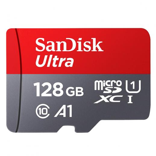 Карта памяти Sandisk Ultra 128 ГБ MicroSDXC UHS-I, C10 U1 A1, до 100 МБ / с SDSQUNC-0128G-ZN3MN