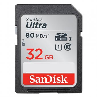 SanDisk Ultra 32GB SDHC UHS-I-kort, C10 Upp till 80 MB / s SDSDUNC-032G-ZN6IN