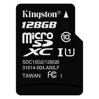 Карта памяти microSDHC Kingston 128 ГБ, класс 10 UHS-I, 80 МБ / с