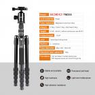 Treppiede per fotocamera leggero da 58 pollici, treppiede da viaggio professionale in alluminio Beschoi, capacità di carico di 22 libbre con testa a sfera panoramica a 360° e custodia per il trasporto compatibile con fotocamere digitali/DSLR/SLR