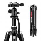 Beschoi 62 tuuman DSLR-jalusta, kevyt kompakti alumiininen kannettava kameran matkajalusta kuulapäällä ja kantolaukulla digitaalisille järjestelmäkameroille / videokameroille / videokameroille / videokameroille