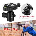 Beschoi 62 tuuman DSLR-jalusta, kevyt kompakti alumiininen kannettava kameran matkajalusta kuulapäällä ja kantolaukulla digitaalisille järjestelmäkameroille / videokameroille / videokameroille / videokameroille