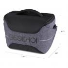 Beschoi kompakti kameralaukku DSLR Gadget laukku iskunkestävä matkapehmustettu olkalaukku sadesuojalla DSLR-järjestelmäkameralle, objektiiville, salama speedlite ja lisävarusteet