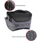 Beschoi kompakti kameralaukku DSLR Gadget laukku iskunkestävä matkapehmustettu olkalaukku sadesuojalla DSLR-järjestelmäkameralle, objektiiville, salama speedlite ja lisävarusteet