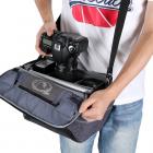 Beschoi kompakti kameralaukku DSLR Gadget laukku iskunkestävä matkapehmustettu olkalaukku sadesuojalla DSLR-järjestelmäkameralle, objektiiville, salama speedlite ja lisävarusteet