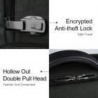 Beschoi 15,6-tommers reise-ryggsekk for bærbar PC, vanntett lett tyverisikring med USB-lading, multifunksjonell ryggsekk bærbar veske 18L