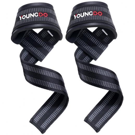 Cinghie di sollevamento, cinghie da polso Cinghie per barra di potenza Palestra in neoprene imbottita antiscivolo per rafforzare la presa per sollevamento pesi, sollevamento pesi, bodybuilding, allenamento della forza, sollevamento dei morti - Uomini e do