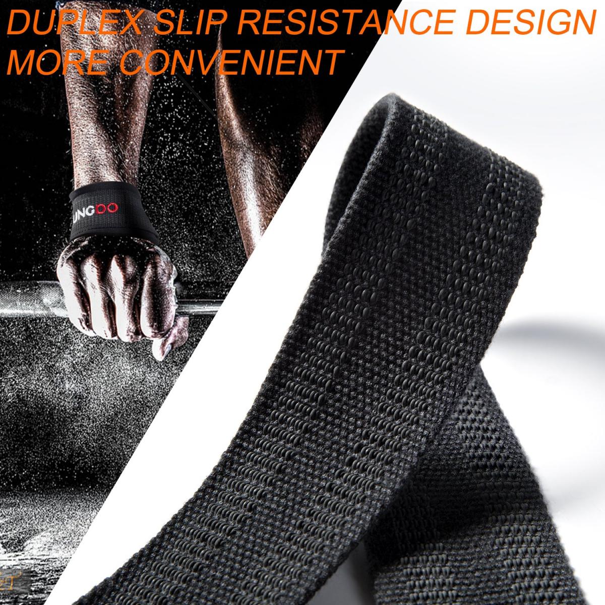 Cinghie di sollevamento, cinghie da polso Cinghie per barra di potenza Palestra in neoprene imbottita antiscivolo per rafforzare la presa per sollevamento pesi, sollevamento pesi, bodybuilding, allenamento della forza, sollevamento dei morti - Uomini e do