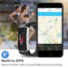 GPS-aktiivisuusranneke, värinäytön aktiivisuusranneke ja sykemittari, sisäänrakennettu GPS, 24 urheilutilaa, IPX67 vedenpitävä Bluetooth-älyranneke askellaskurilla, kalorimäärä