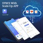 Wagi tkanki tłuszczowej Inteligentna skala BMI Cyfrowe wagi łazienkowe do pomiaru masy ciała, monitor składu ciała Analizator zdrowia Waga, nieograniczona liczba użytkowników, aplikacja (czarny)