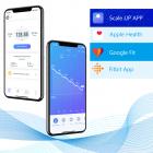 Wagi tkanki tłuszczowej Inteligentna skala BMI Cyfrowe wagi łazienkowe do pomiaru masy ciała, monitor składu ciała Analizator zdrowia Waga, nieograniczona liczba użytkowników, aplikacja (czarny)