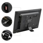 10inch Cornici per Foto Digitali HD LED Video 1024 * 600 16: 9 con Sensore di Movimento, MP3/calendario/orologio/e-book US