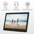 10inch Cornici per Foto Digitali HD LED Video 1024 * 600 16: 9 con Sensore di Movimento, MP3/calendario/orologio/e-book US