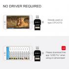 Lettore di schede 2-in-1 a 4 porte in metallo, compatibile con Lightning/USB-Type-c/USB-A/micro