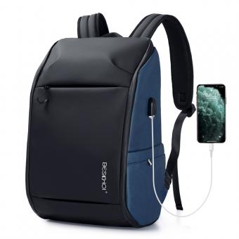 Zaino per laptop da 15.6 pollici, borsa per laptop antifurto grande impermeabile con ricarica tramite porta USB, zaino elegante per viaggi e lavoro d'affari