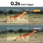 Fotocamera da trail 4K 48MP con sensore di movimento Visione notturna Obiettivo grandangolare Velocità di attivazione 0,2s Intervallo PIR 2s IP66 Impermeabile con scheda SD da 64 GB e 8 batterie AA Colore fogliame