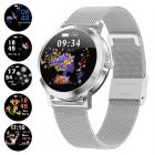 KW10 Smartklocka Dam Fitness Fitness Armband Smartwatch Clock IP68 Vattentät pulsmätare för Android IOS Sport Tracker-Silver