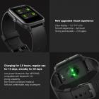 K&F Concept  ID205L Smartwatch Bluetooth HD Schermo Indossabile Tracker Frequenza cardiaca Sport Impermeabile 1,3 pollici -Nero