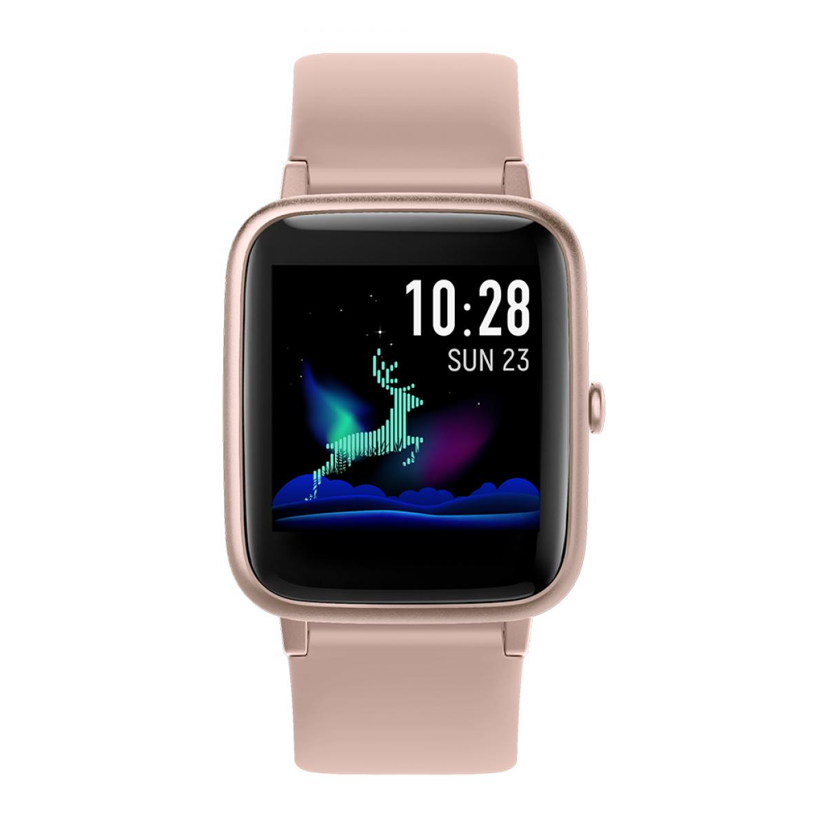 K&F Concept ID205L Smartwatch Bluetooth HD Schermo Indossabile Tracker Frequenza cardiaca Sport Impermeabile 1,3 pollici -Rosa