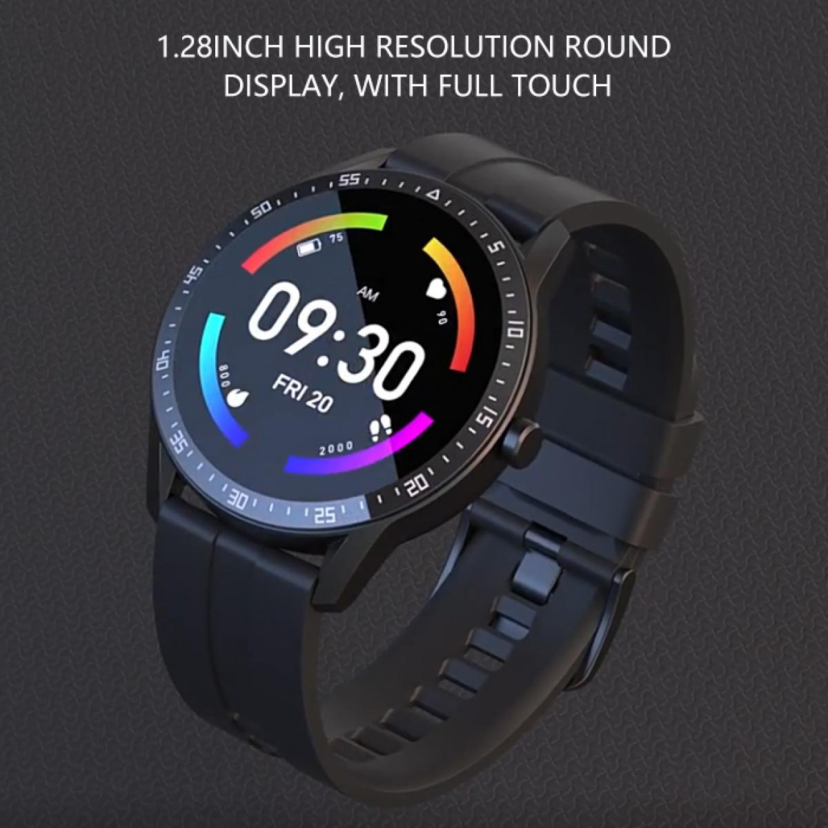 G1 smart watch фитнес-трекер 1,28-дюймовый сенсорный монитор сердечного ритма IP68 водонепроницаемый черный