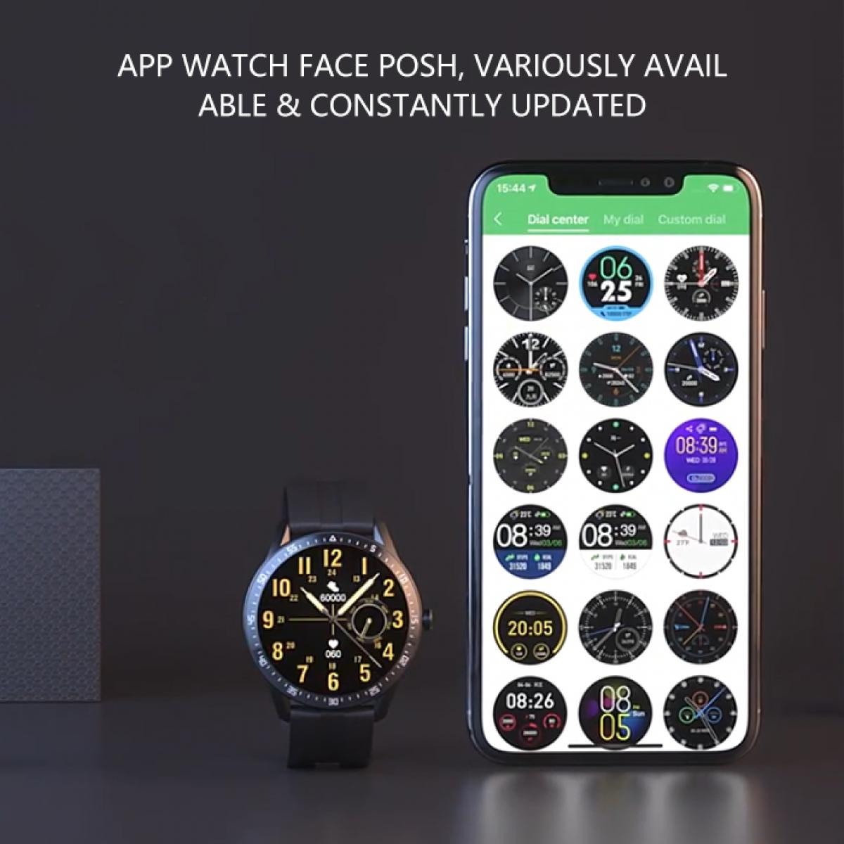 G1 smart watch фитнес-трекер 1,28-дюймовый сенсорный монитор сердечного ритма IP68 водонепроницаемый черный