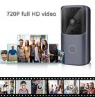 M10S mini WiFi slimme video-deurbelcamera, 720P HD draadloze afstandsbediening voor thuisbeveiliging, deurbelcamera Nachtzicht met 2-weg audio, weerbestendig  black