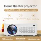 J12 Mini Projector Открытый кинопроектор со 100-дюймовым экраном для проектора, 1080P, совместим с TV Stick, видеоиграми, HDMI, USB, TF, VGA, AUX, AV [правила США]
