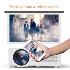 J12 Mini Projector Открытый кинопроектор со 100-дюймовым экраном для проектора, 1080P, совместим с TV Stick, видеоиграми, HDMI, USB, TF, VGA, AUX, AV [правила США]