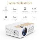 J12 Mini Projector Открытый кинопроектор со 100-дюймовым экраном для проектора, 1080P, совместим с TV Stick, видеоиграми, HDMI, USB, TF, VGA, AUX, AV [правила США]