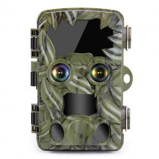 H8201 Trail Camera Dual-Lens с ночным видением Starlight, камерой для наблюдения за дикой природой 4K, активной игровой камерой для охоты Мониторинг дикой природы на открытом воздухе