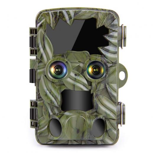 H8201 Trail Camera Dual-Lens с ночным видением Starlight, камерой для наблюдения за дикой природой 4K, активной игровой камерой для охоты Мониторинг дикой природы на открытом воздухе