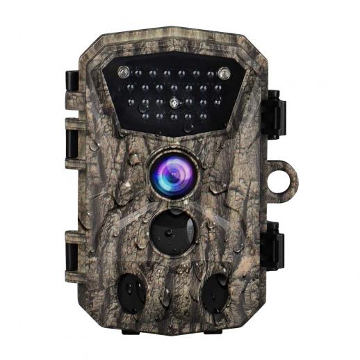 H883 Mini Trail Camera 1080P HD Игровая камера IP66 Водонепроницаемая камера для охоты на диких животных с 12-месячным режимом ожидания и ночным видением 2,4-дюймовые ИК-светодиоды